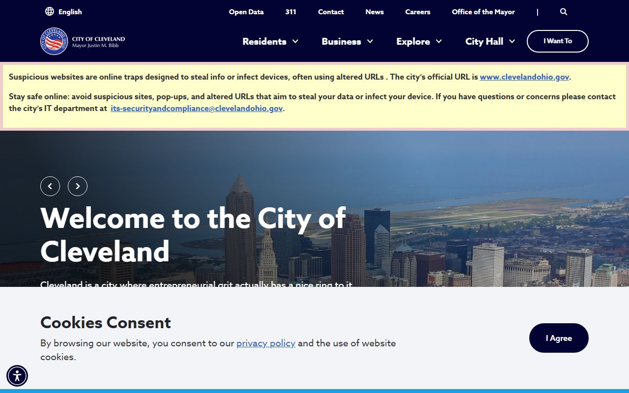 Cleveland 24 hour booking city resource portal