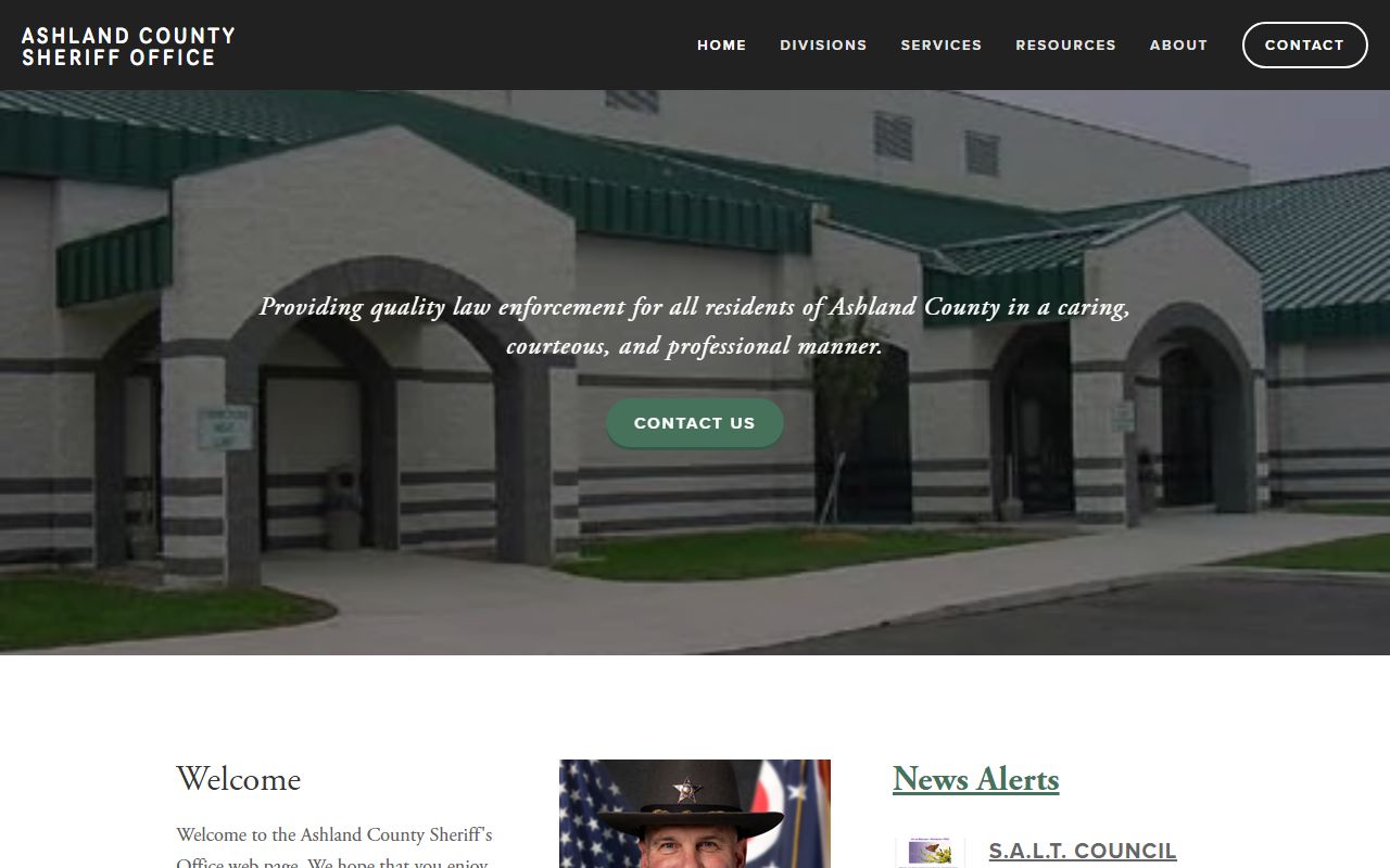 Ashland County Sheriff corrections page 24 hour booking records