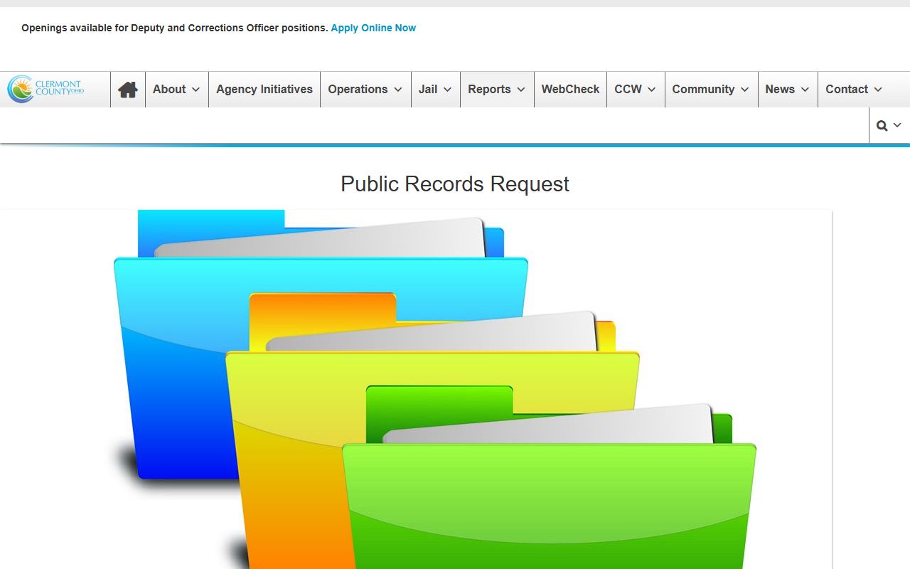 Clermont County 24 hour booking Sheriff's Office website