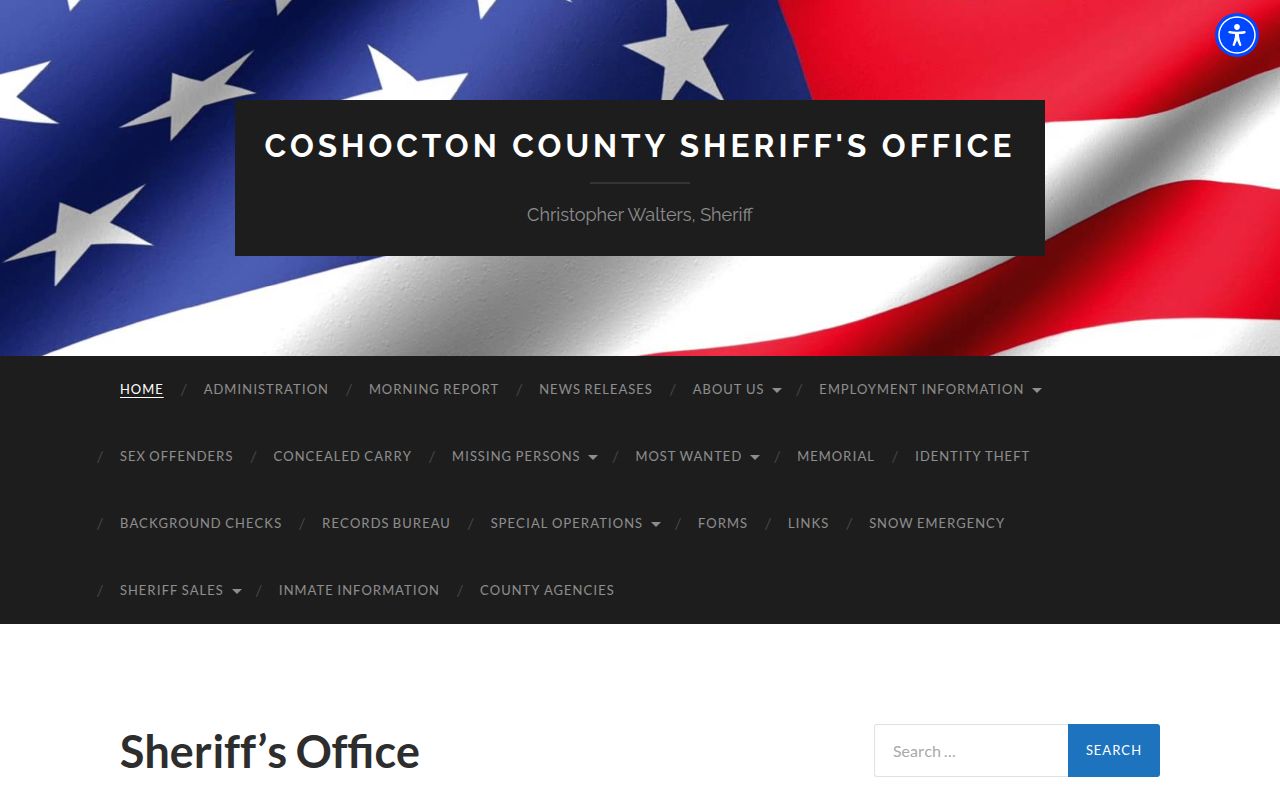 Coshocton County 24 hour booking Sheriff's Office site