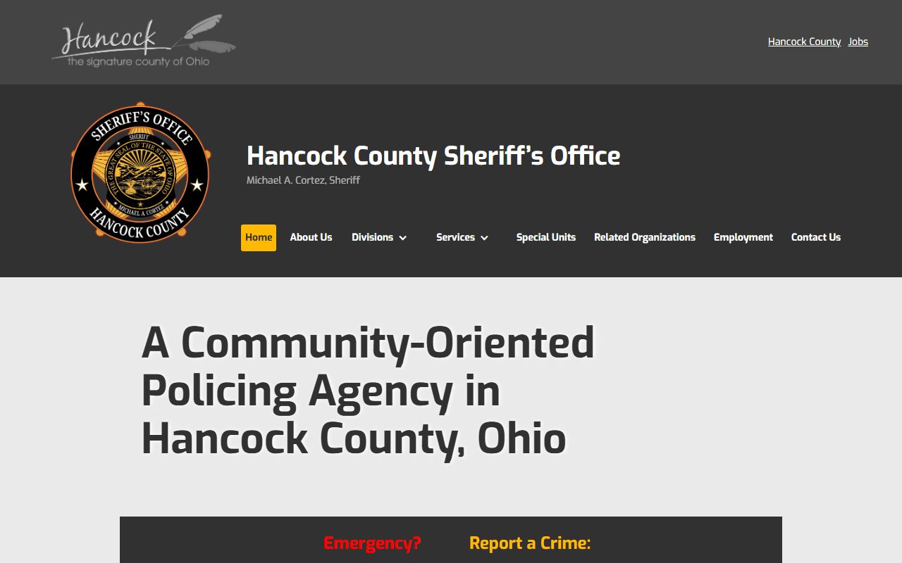 Hancock County 24 hour booking sheriff portal
