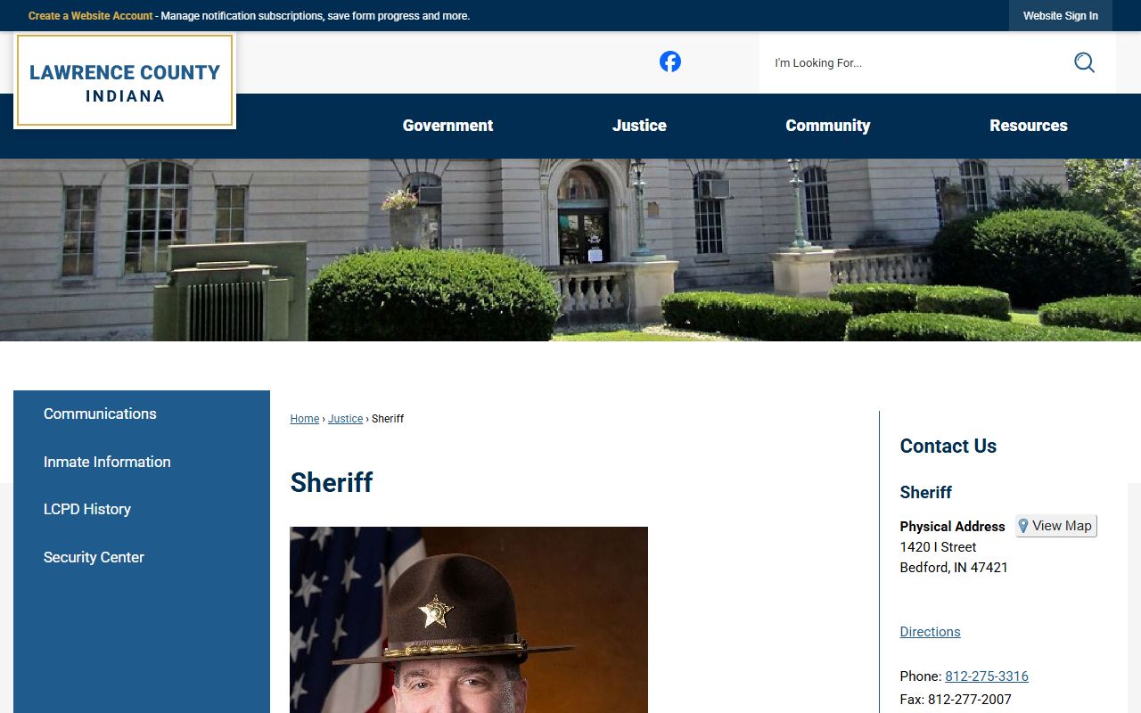 Lawrence County 24 hour booking sheriff website
