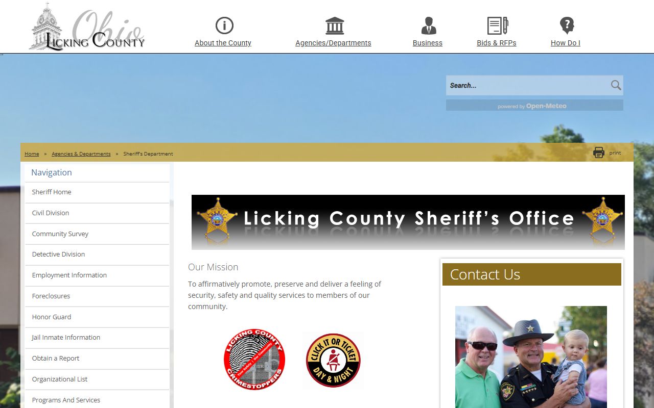 Licking County 24 hour booking sheriff website