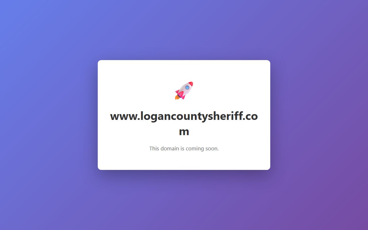 Logan County 24 hour booking sheriff website