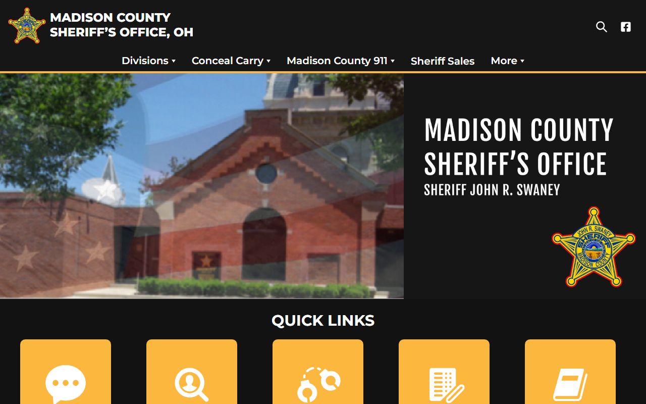 Madison County Sheriff portal for 24 hour booking lookup