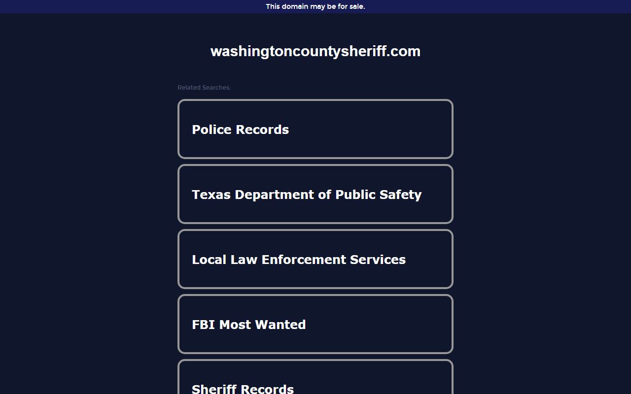 Washington County 24 hour booking sheriff portal